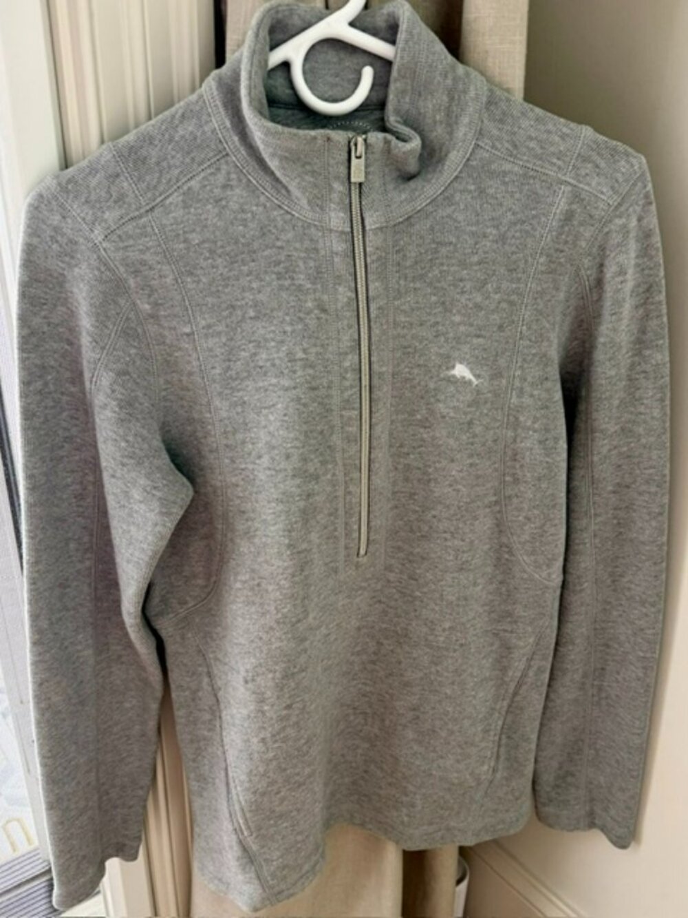 Women’s Tommy Bahama Heather Gray Half Zip Pullover/Sweatshirt w/Pockets - Small